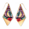 Kaleidoscope Kite Earrings in Red/Purple