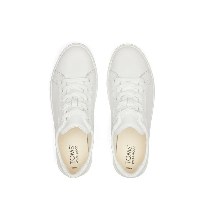 Kameron Leather Lace-Up Sneakers in White