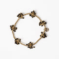 Kate Glass Cluster Bead Stretch Bracelet in Black by Ink & Alloy