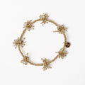 Kate Glass Cluster Bead Stretch Bracelet in Clear by Ink & Alloy