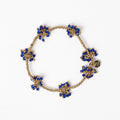 Kate Glass Cluster Bead Stretch Bracelet in Royal Blue by Ink & Alloy