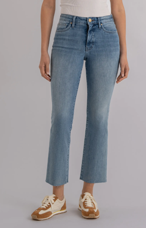 Kelsey High Rise Ankle Flare Jean in Achievement