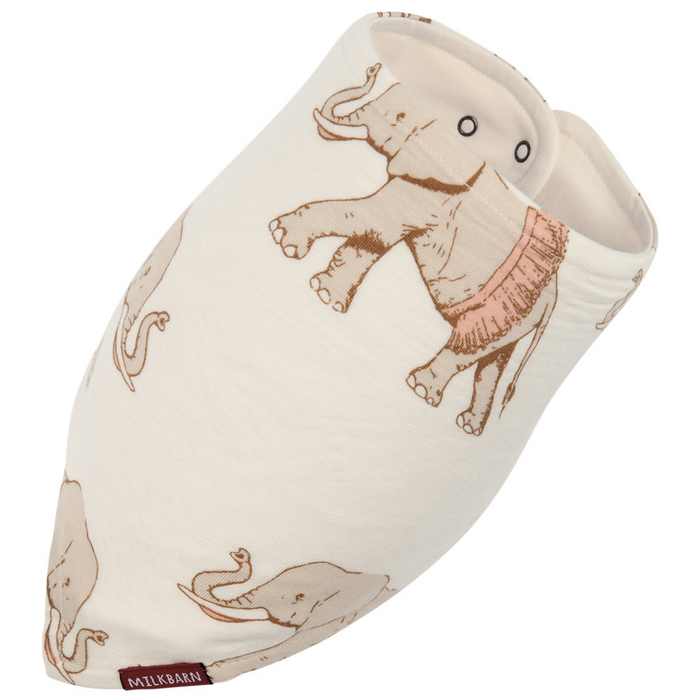 Kerchief Bib in Tutu Elephants