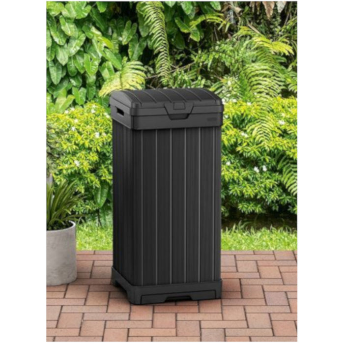 Keter 236997 Litter Bin Dustbin Waste Bin Garbage Trash Can Lid Weather UV Resistant 125L