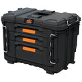 Keter ROC Pro Gear 2.0 XL Tool Box, with three drawers, included dividers, padlock slot, front latches, 259671