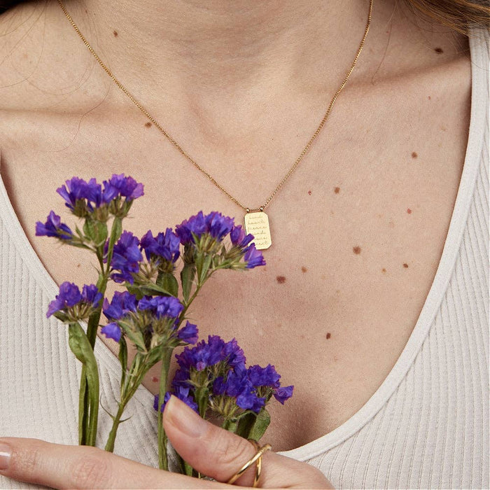 Kind Heart, Fierce Mind, Brave Spirit Necklace in Gold