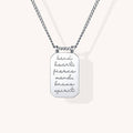 Kind Heart, Fierce Mind, Brave Spirit Necklace in Silver