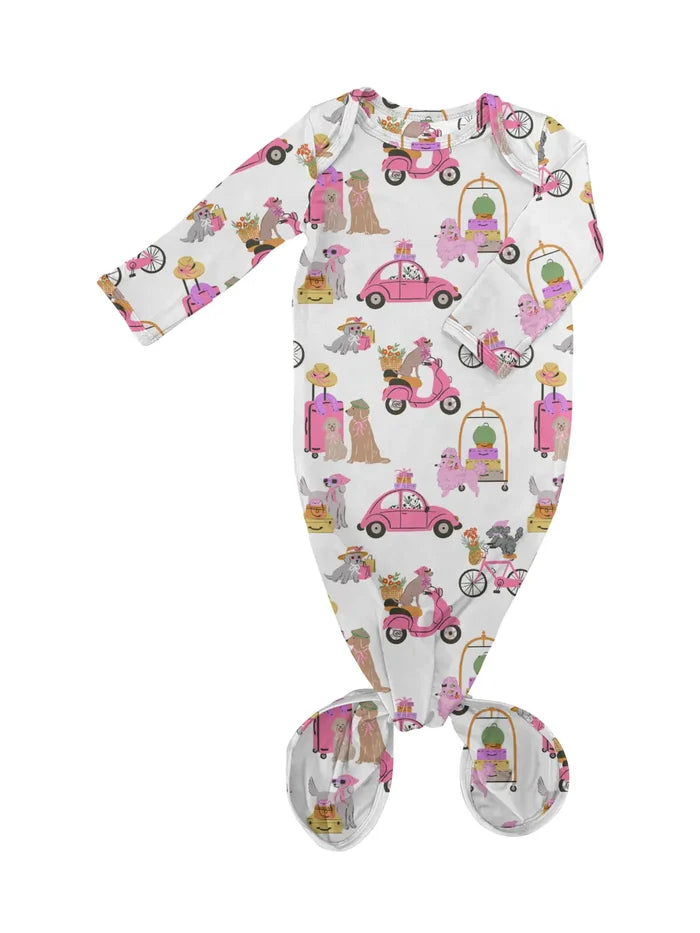 Knotted Gown in Puppy Chic