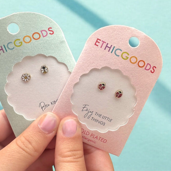 Ladybug Tiny Stud Earrings
