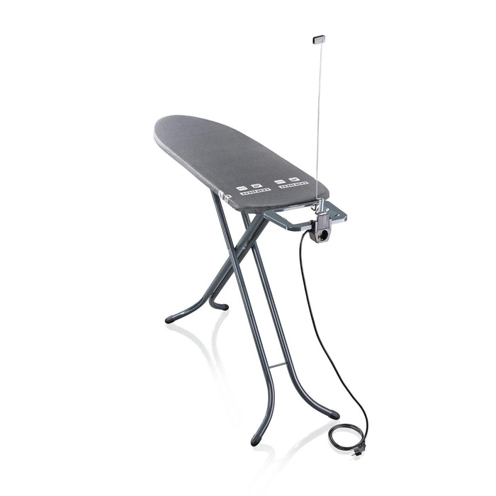 Leifheit Air Board M Black Plus Ironing Board, reflects heat and steam, height-adjustable, 72485