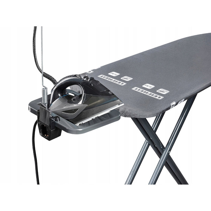 Leifheit Air Board M Black Plus Ironing Board, reflects heat and steam, height-adjustable, 72485