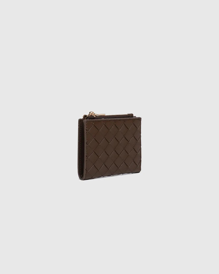 Lily Woven Wallet – Chocolate