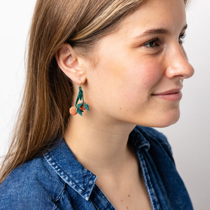 Lottie Clementine Dangle Luxe Earring in Orange