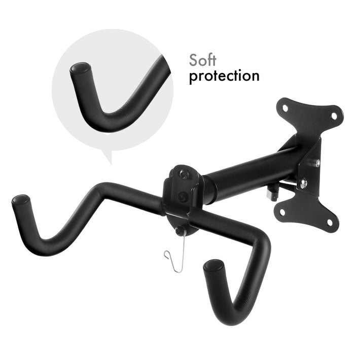 Maclean bicycle wall mount, horizontal, steel, max load 30kg, MC-484, 2 pieces