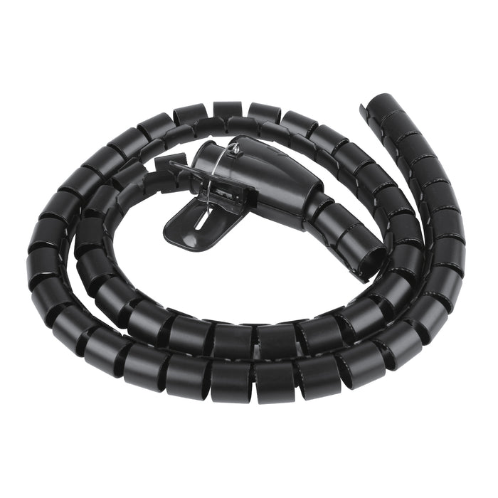 Maclean Cable Organizer/Cover, 15 mm x 1,000 mm, black, MCTV-898 B