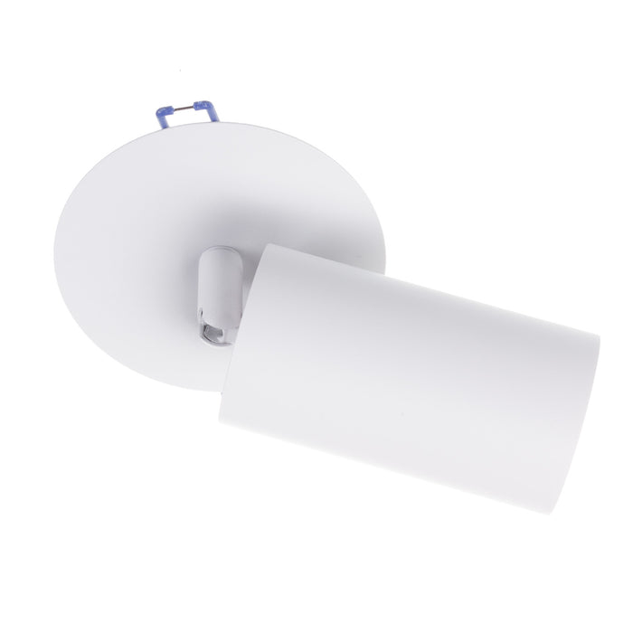 Maclean flush mount / tube luminaire, spot, round, aluminum, GU10, 55x100mm, white, MCE364 W