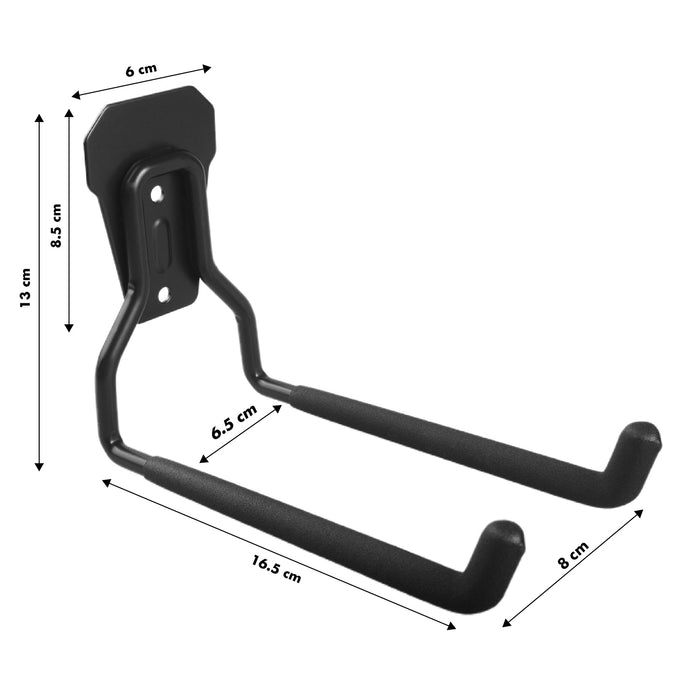 Maclean garage wall mount, for tires, garden tools, ladder, garden hoses, steel, max load 35kg, MC-439 + MC440