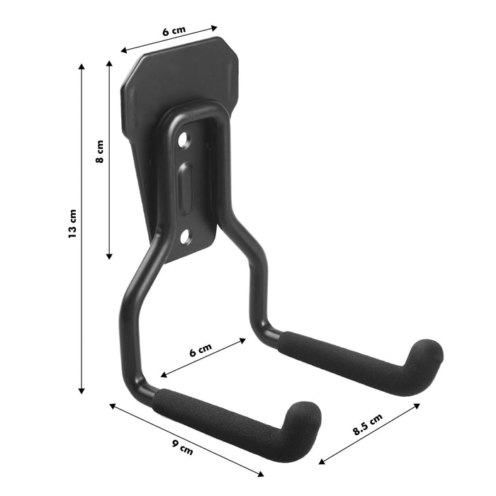 Maclean garage wall mount, for tires, garden tools, ladder, garden hoses, steel, max load 35kg, MC-439 + MC440