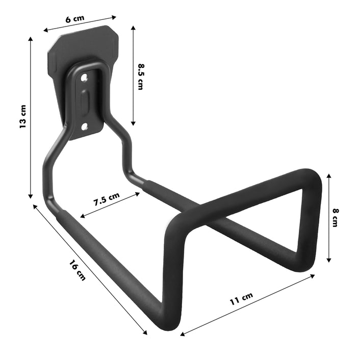 Maclean garage wall mount, for tires, garden tools, ladder, hoses, bicycles, steel, max load 35kg, MC-441, 2 pieces