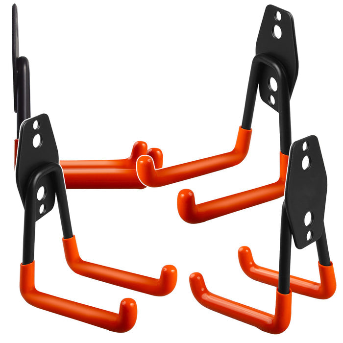 Maclean garage wall mount for tires, gardening tools, ladders, and hoses. Steel, max. load 70 kg, MC-442, 4 pieces