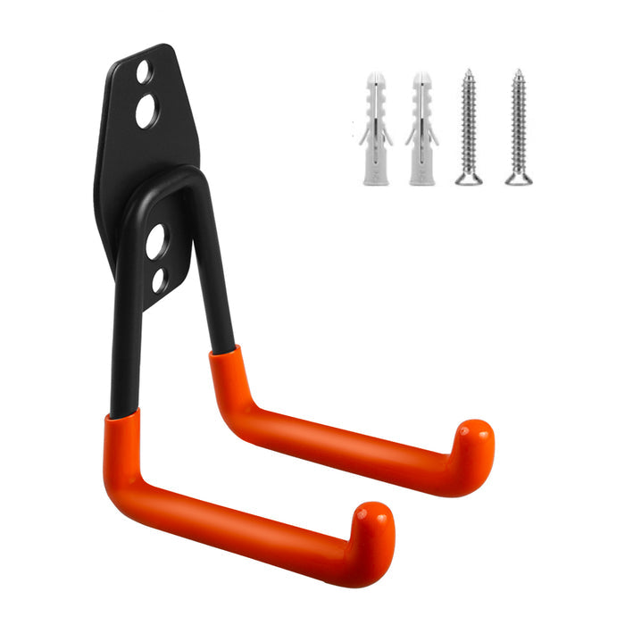 Maclean garage wall mount for tires, gardening tools, ladders, and hoses. Steel, max. load 70 kg, MC-442, 4 pieces