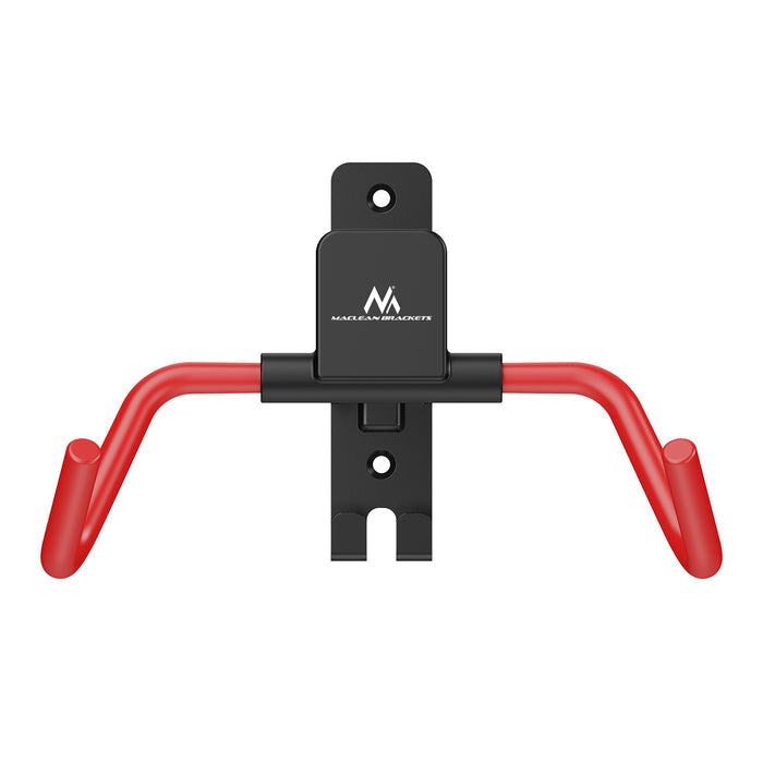 Maclean Horizontal Wall-Mounted Bike Rack, steel, max. load 30 kg, adjustable angle, MC-172, 2 pieces