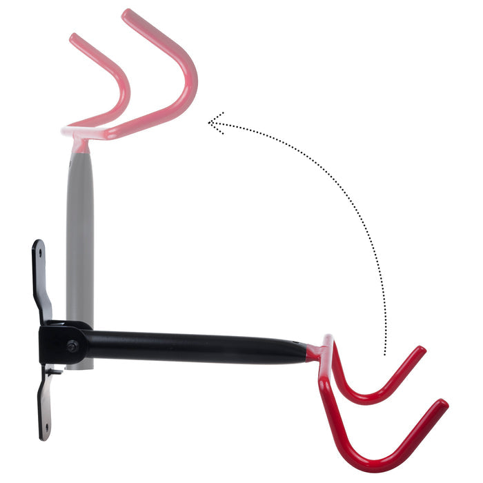Maclean Horizontal Wall-Mounted Bike Rack, Steel, Max. Load 30 kg, MC-430, 2 pieces