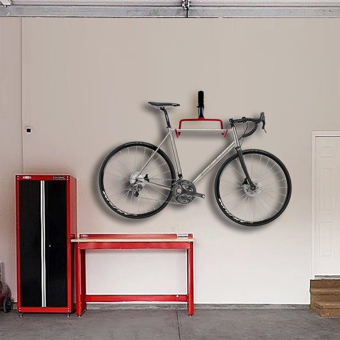 Maclean Horizontal Wall-Mounted Bike Rack, Steel, Max. Load 30 kg, MC-430, 2 pieces