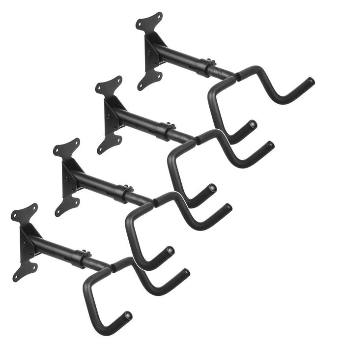 Maclean Horizontal Wall-Mounted Bike Rack, Steel, Max. Load 30 kg, MC-431, 4 pieces