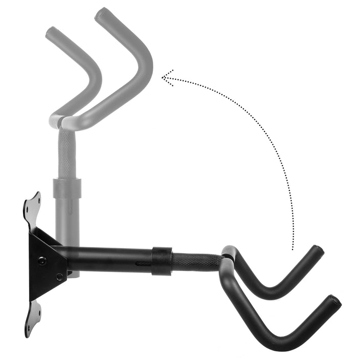 Maclean Horizontal Wall-Mounted Bike Rack, Steel, Max. Load 30 kg, MC-431, 4 pieces
