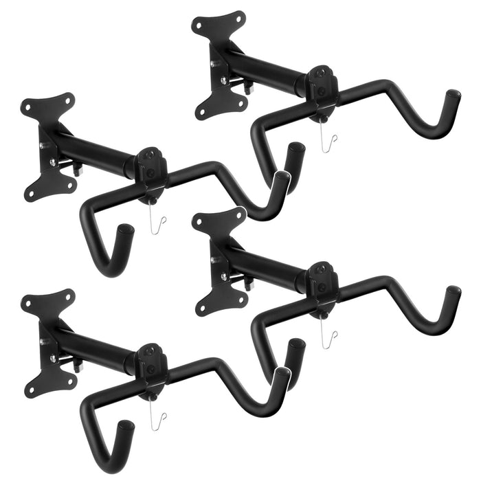 Maclean Horizontal Wall-Mounted Bike Rack, Steel, Max. Load 30 kg, MC-484, 4 pieces