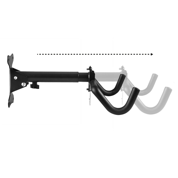 Maclean Horizontal Wall-Mounted Bike Rack, Steel, Max. Load 30 kg, MC-484, 4 pieces