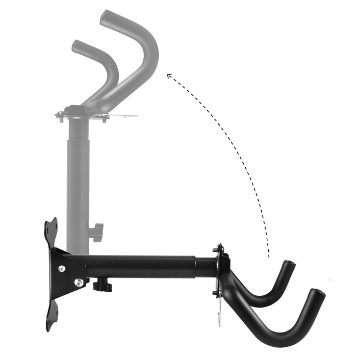 Maclean Horizontal Wall-Mounted Bike Rack, Steel, Max. Load 30 kg, MC-484, 4 pieces