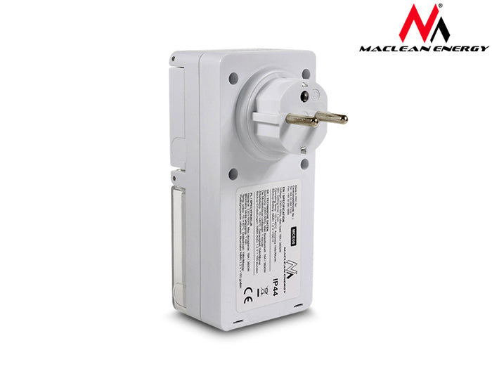 Maclean MCE08 external digital timer, random function, 10 programs, max 156 programs, 3600 W.