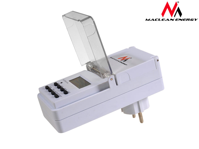 Maclean MCE08 external digital timer, random function, 10 programs, max 156 programs, 3600 W.