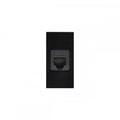 Maclean MCE725B LAN Socket CAT.6 Universal Network Socket Modular Wall Socket Flush Mount (LAN Socket, Black)