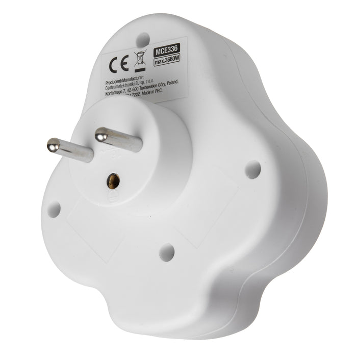 Maclean Power Outlet, 2-Outlet Power Strip with USB A/C 2.4A, Type E, 2x16A, MCE336 E