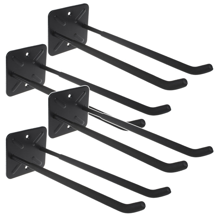 Maclean Set of 4 Wall Mounts for Tools, Wheels, Ladders, and Bicycles, Steel, Max. Load 70 kg, MC-436