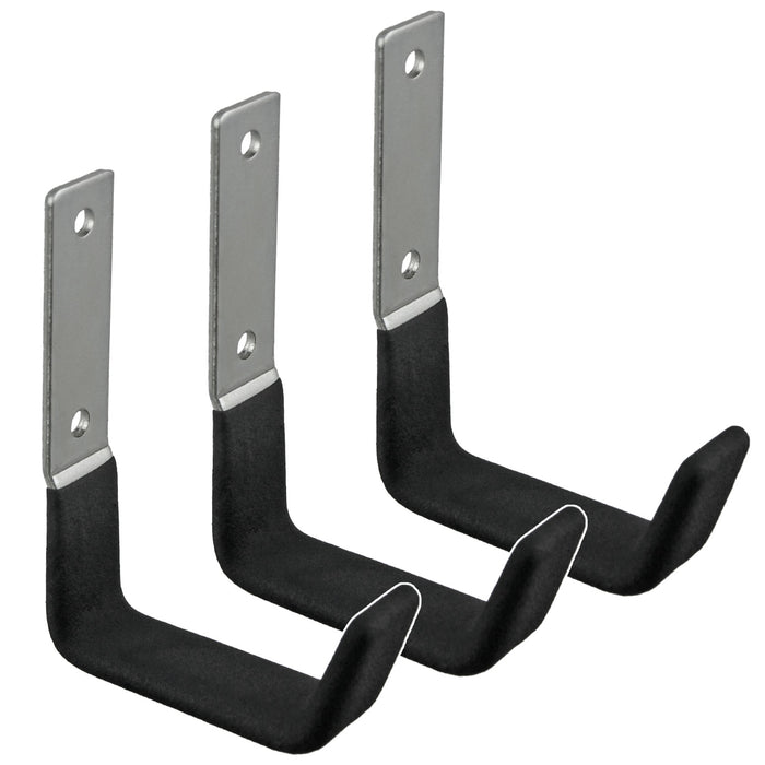 Maclean Wall Mount / Hanger for Tires, Wheels, Ladders, and Bicycles, Steel, Max. Load 15 kg, MC-435, 3 Pieces