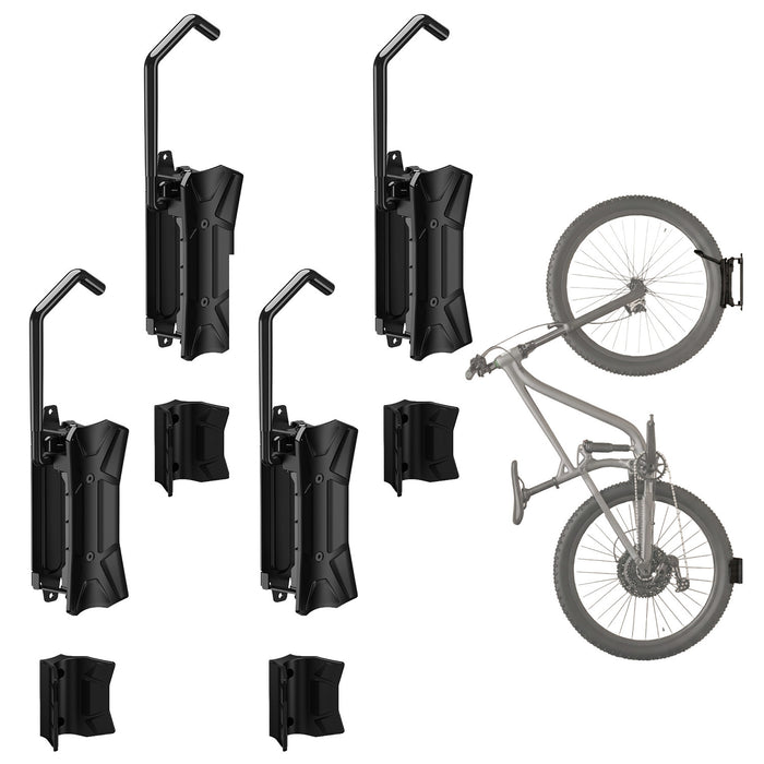 Maclean Wall-Mounted Bike Rack/Hanger, max. load 35 kg, adjustable tilt angle, steel, MC-171, 4 pieces