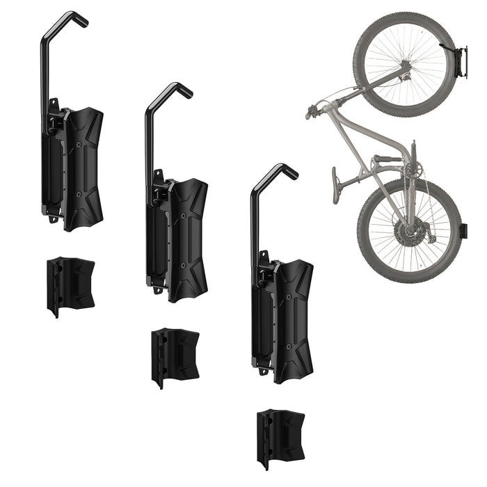 Maclean Wall-Mounted Bike Rack/Hanger, max. load 35 kg, adjustable tilt angle, steel, MC-171, 3 pieces