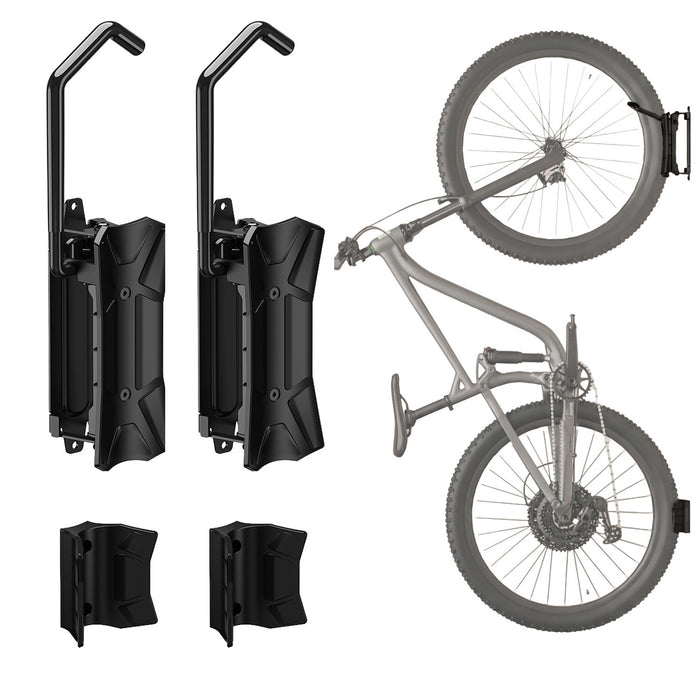 Maclean Wall-Mounted Bike Rack/Hanger, max. load 35 kg, adjustable tilt angle, steel, MC-171, 2 pieces