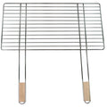 Master Grill & Party grill grate, chrome-plated steel, wooden handles, 58x30cm, MG253
