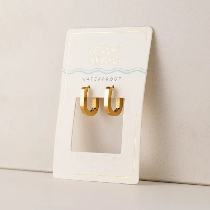 Maya Paperclip Hoops in Gold