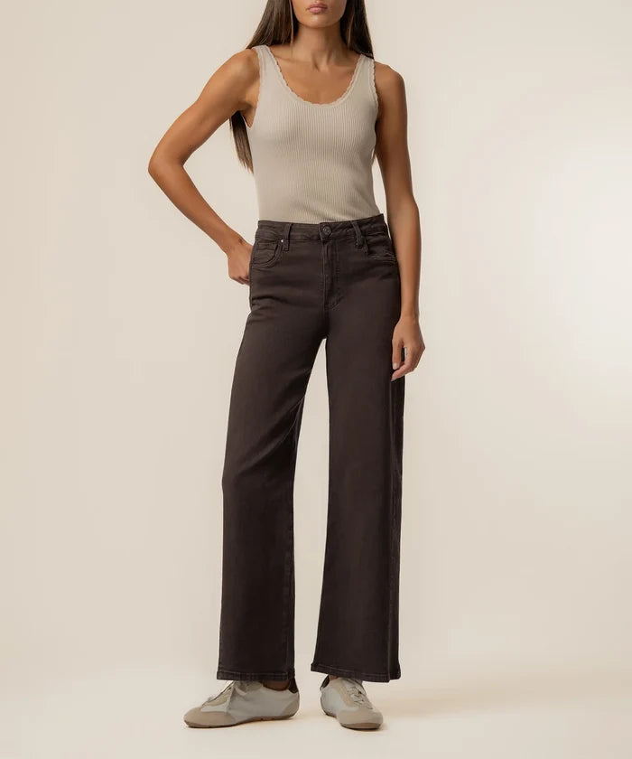 Meg Wide Leg Jeans in Chocolate