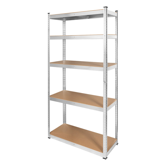 Metal storage rack, 5 shelves, maximum load capacity of 750 kg, 180x90x40, silver, Rebel