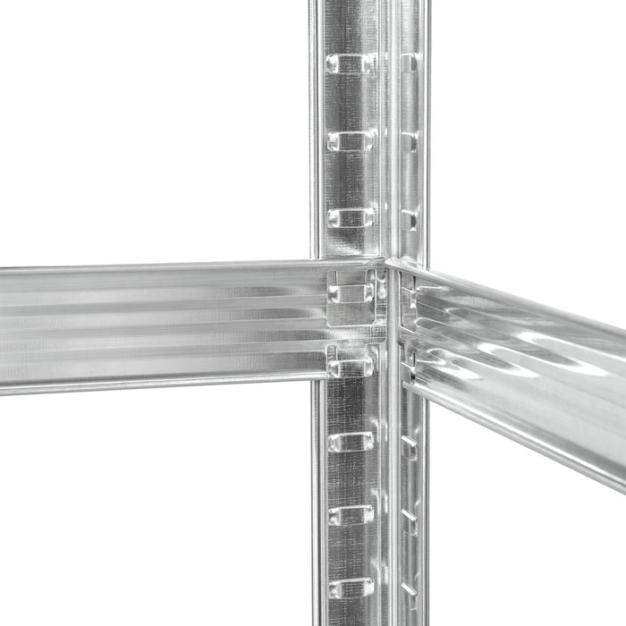 Metal storage rack, 5 shelves, maximum load capacity of 750 kg, 180x90x40, silver Rebel, 2 pieces