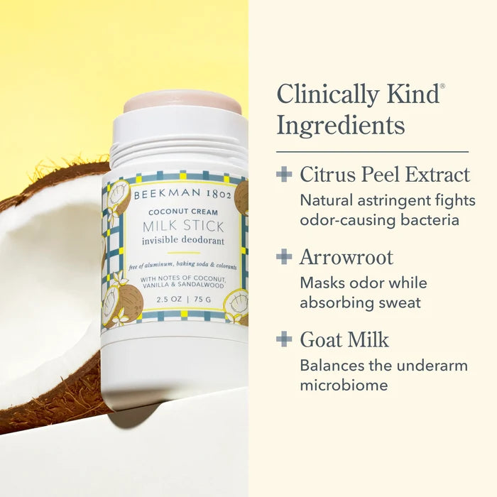 Milk Stick All-Day Deodorant - Coconut Cream by Beekman 1802