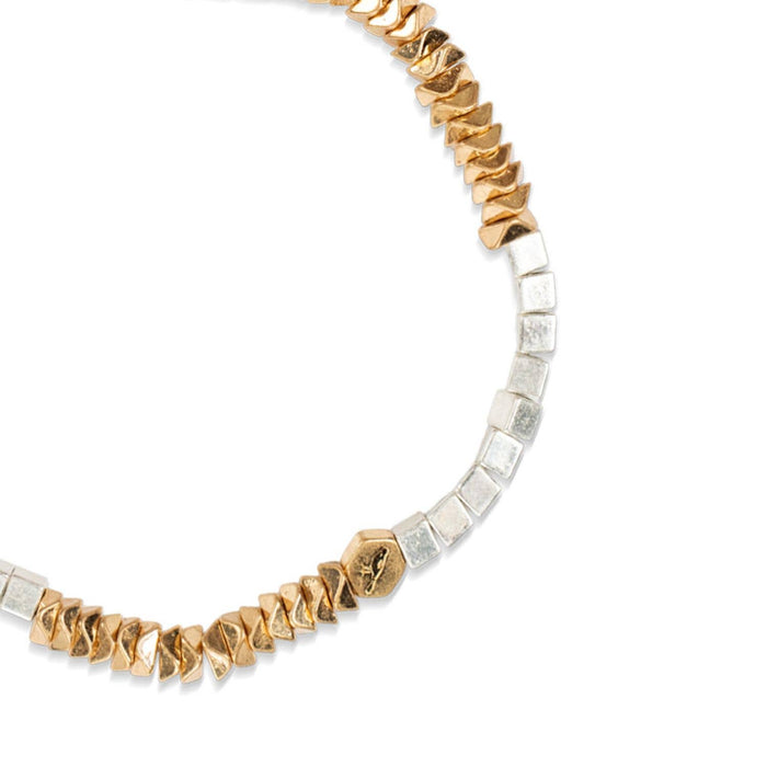Mini Metal Stacking Bracelet - Geometric Gold/Silver