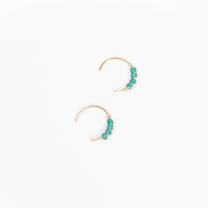 Moab Western Beaded Hoop Earrings in 14k Gold Filled